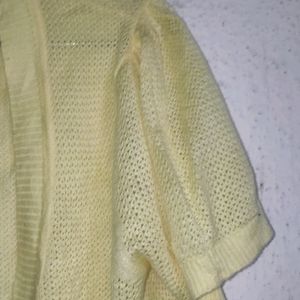 Yellow Cropped Shrug