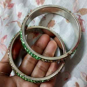 Metallic Stone Bangles