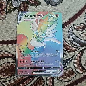 Pokemon Rainbow Cindrace VMax .