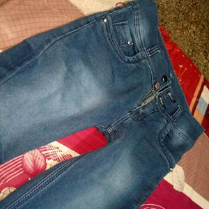 Womens Skinny Fit Dark Blue Jeans