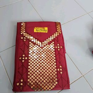 "MEROON" Fully Worked Unstitched Suits