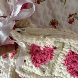 Crochet Heart Shoulder Bag!!