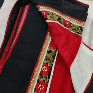 Half And Hal Saree With Blouse