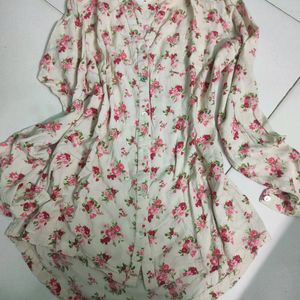 U.S.POLO ASSN.Women Floral Print Shirt .