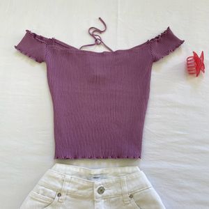 Pinterest Purple Off Shoulder Princess Top