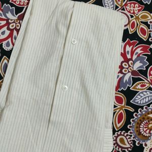 Lining Shirt Cream Colour