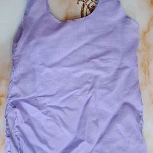 Lavender chikankari mesh kurti with inner 🪻