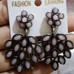 Pink Stone Earrings