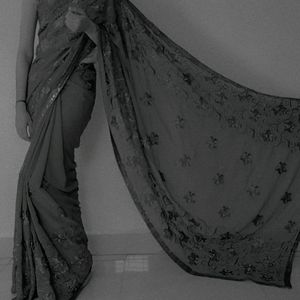 Beautiful Heavy Worked Saree