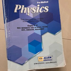 Allen Physics Books For Neet