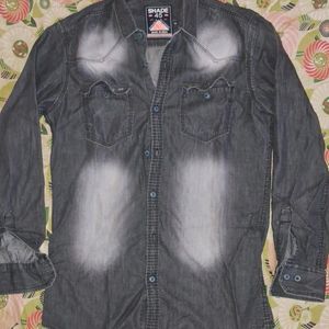 Charcoal Colour Denim Shirt.