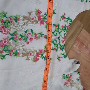 Stiched Ambroided Kurta And Dupatta