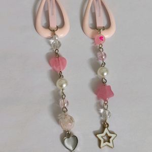 Handmade Pink Y2k Clips