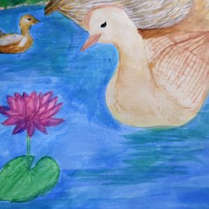 Wild Duck Pond Painting (Sheet)