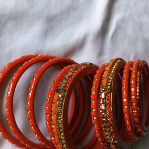 Orange bangles set