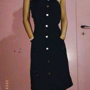 Black Dungaree Dress