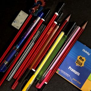 6&6 Pen-Pencil, Paper Flag, Eraser, Sharpener