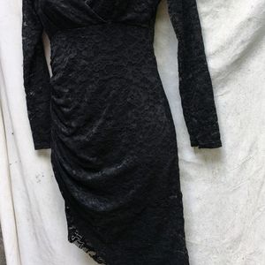 I. BLACK LONG SEXY NET BODYCON