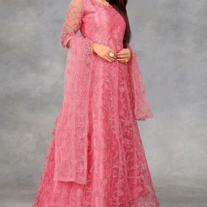 Partywear Anarkali Embrodery Work Kurt