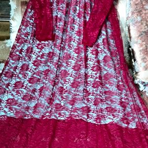 New Stayle Gown Dress With Kurti Ne