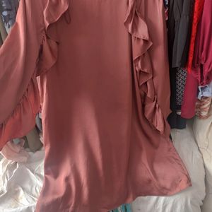 ZARA Tunic With Ruffle Sleaves