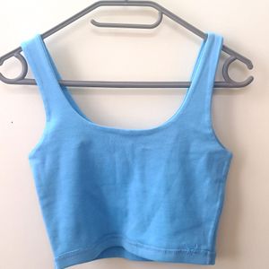 Blue Crop Top