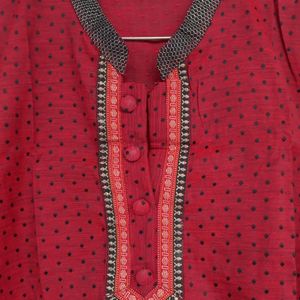 Maroon Kurta