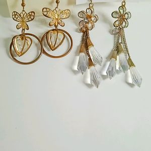 Cute Korean Earrings (Pack Of 2)