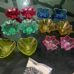 Brand New** 3d Reflection Diya..Pack Of 6