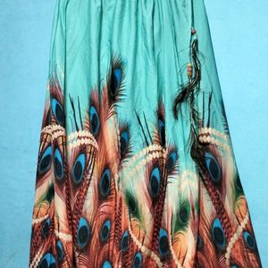 Peacock feather  Printed Lehnga ... Length 36