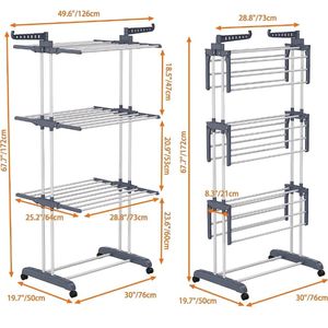 Three Tier Cloth Drying Stand