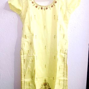 Light Yellow Red Sharara Set With Dupatta