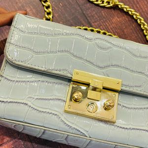 Sky Blue Box Shoulder Bag