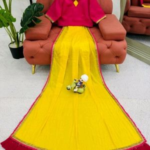 Designer Yellow Saree