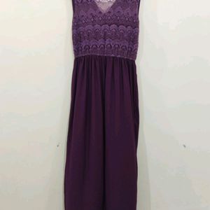 Purple Net Designer Jumpsuit For Women