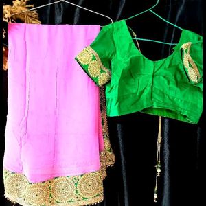 Heavy Border Partwear Saree