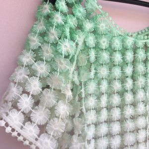 Dual Shade Crochet Top