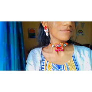 Handmade Choker Set With Earrings And Bangles 🌷