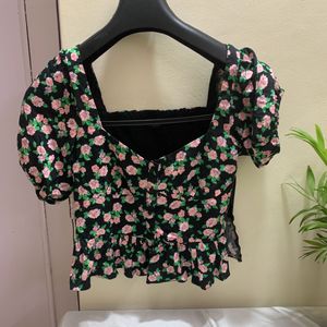 ZARA Floral Top.