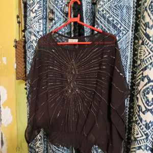 Partywear Kaftan Top With Sequin Detailing