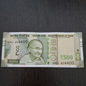 9MU 404400; 500 Rupees Note