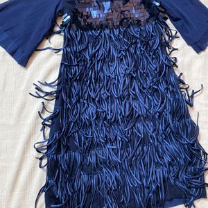 NAVY BLUE FLARE SEXY DRESS