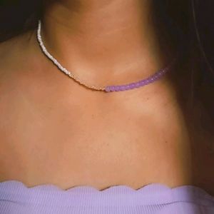 Lavender Beaded Necklace