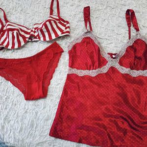 Combo Of Beautiful Bra Penty With Shorts