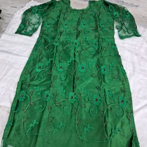 DARK GREEN KURTA