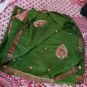 Green Designer Saree