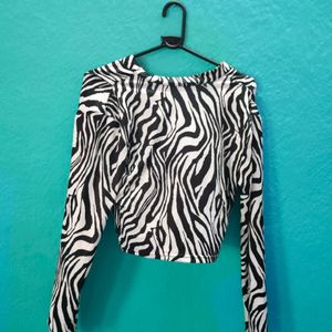 Zebra Print Crop Top