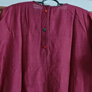 Beautiful Maroon Kurta For Women