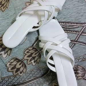 White Criss-cross Wedges Heels Sandles Every Size