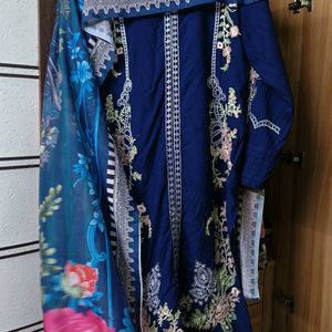 Rayon Embroidered Pakistani Dress